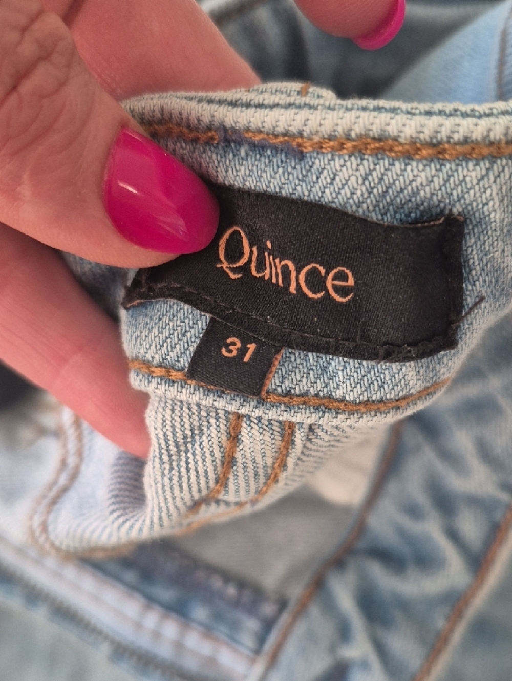Quince Light Blue Wide-Leg Jeans - Picture 3 of 7